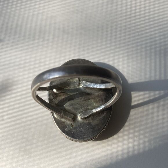 Vintage Sterling Silver Jasper Native American Southwestern Mens Ring Sz 13 READ - Picture 12 of 13